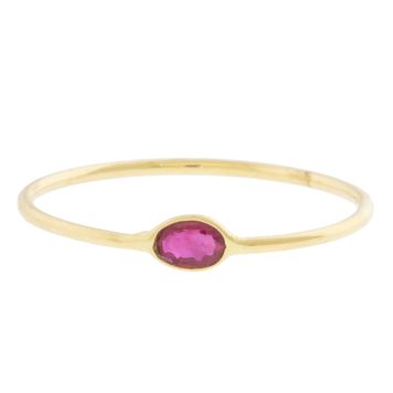 Margaret Solow: Ruby East West Ring, 18k, Size 7.25