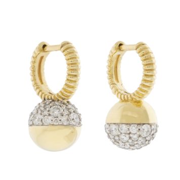Campbell + Charlotte: Revel Mini Bobble Huggie-Diamond